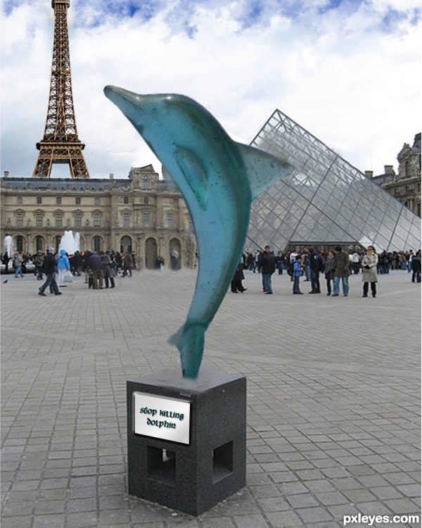 stop killing dolphins statua